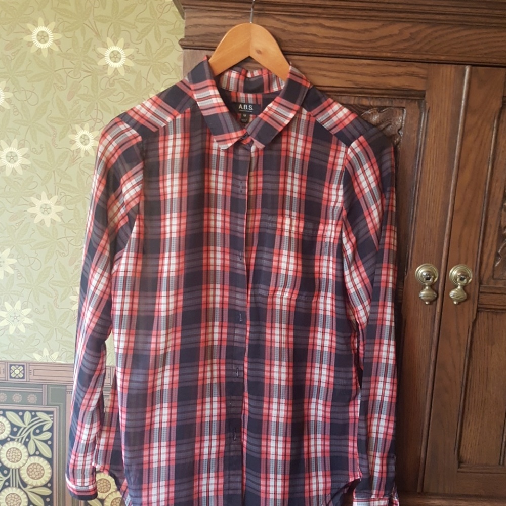 Plaid ABS by Allen Schwartz blouse